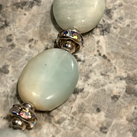 Pale Blue Stone w Bunny charm Bracelet - Picture 7 of 13